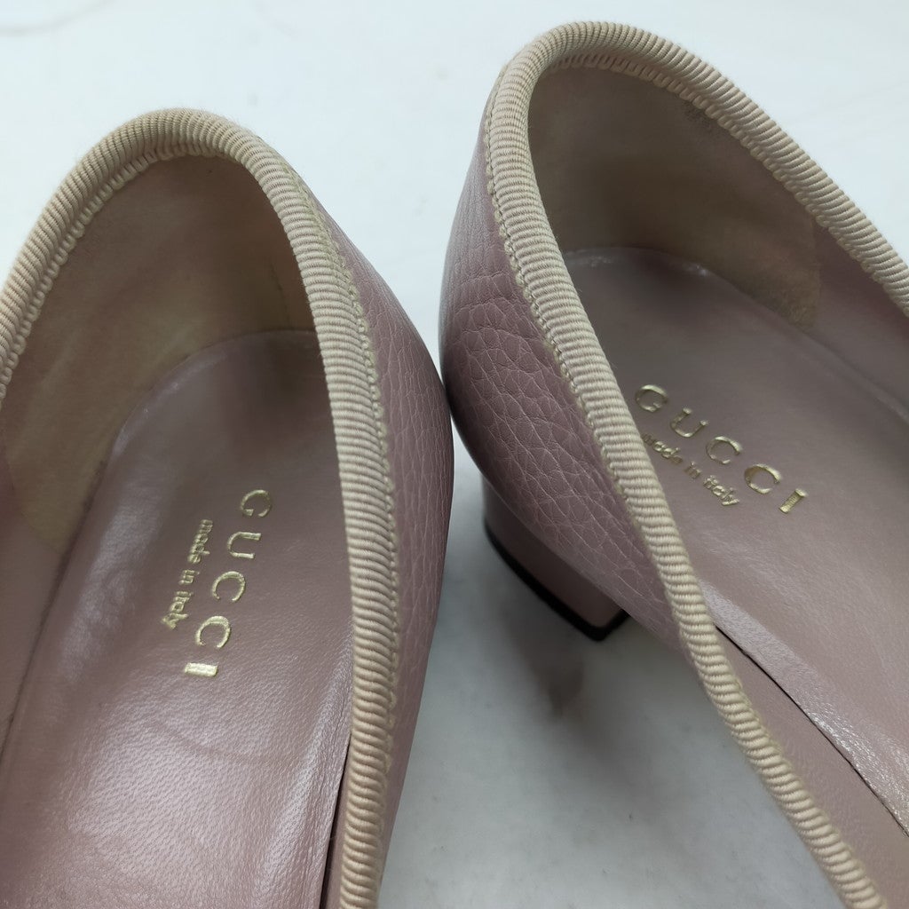 Gucci GG Pumps Women Pinks Leather Shoes