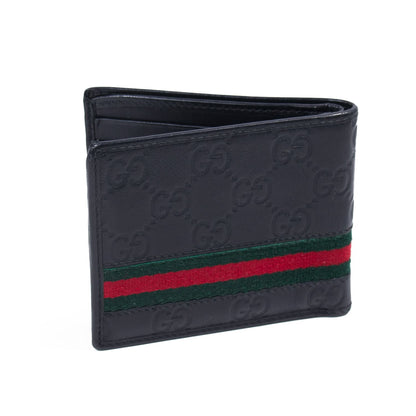 Gucci Guccissima Web Bi-Fold Wallet