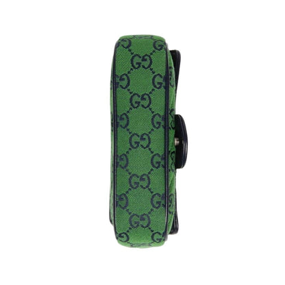 Green GG Marmont Multicolour Super Mini Bag