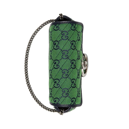 Green GG Marmont Multicolour Super Mini Bag