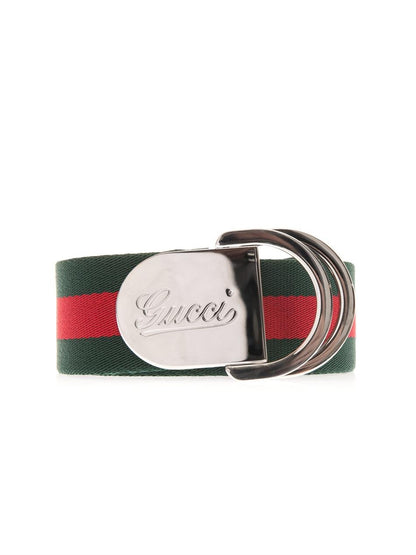 Gucci Logo Web Canvas Belt