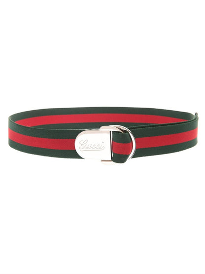 Gucci Logo Web Canvas Belt