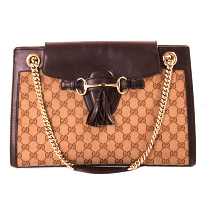 Gucci GG Canvas Emily Large Shoulder Bag