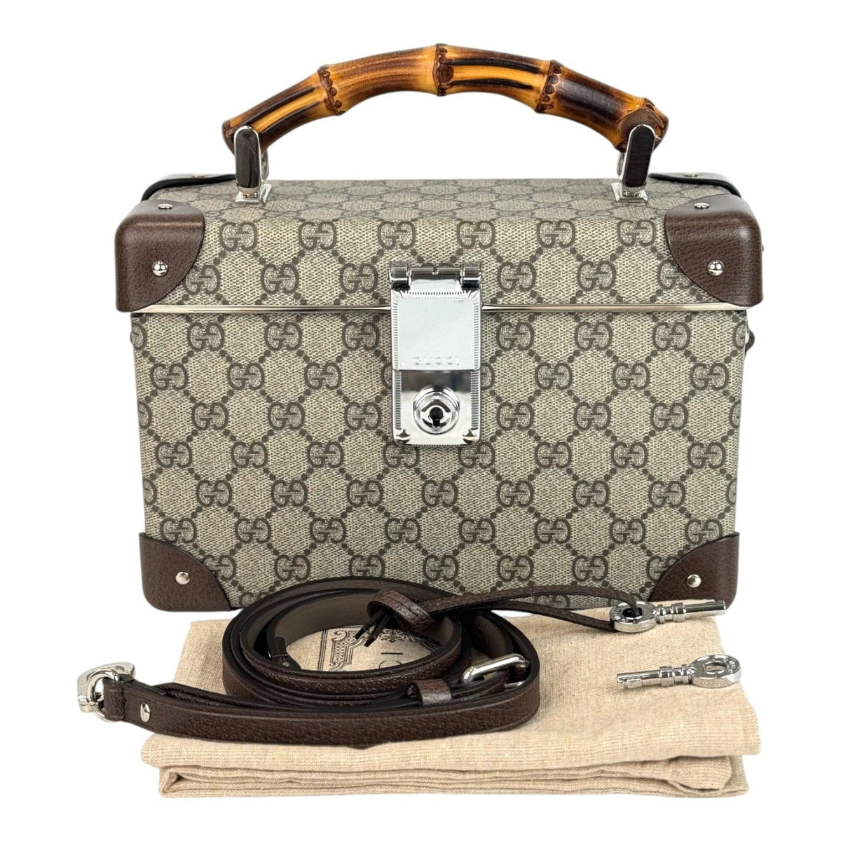 Gucci Bamboo Trotter GG Beauty Case Bag