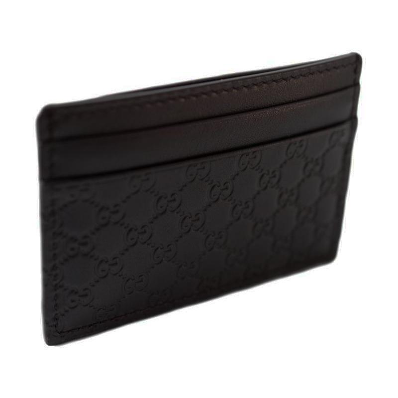 Gucci GG Microguccissima Black Calf Leather Small Cardholder Wallet