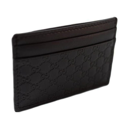 Gucci GG Microguccissima Black Calf Leather Small Cardholder Wallet