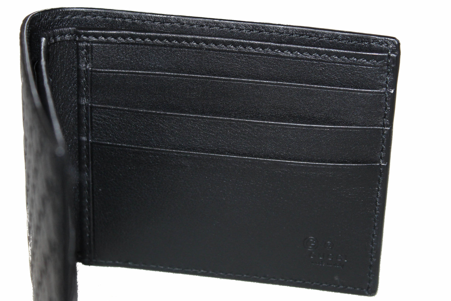 Gucci Men's Microguccissima Black Leather Bifold Wallet 260987