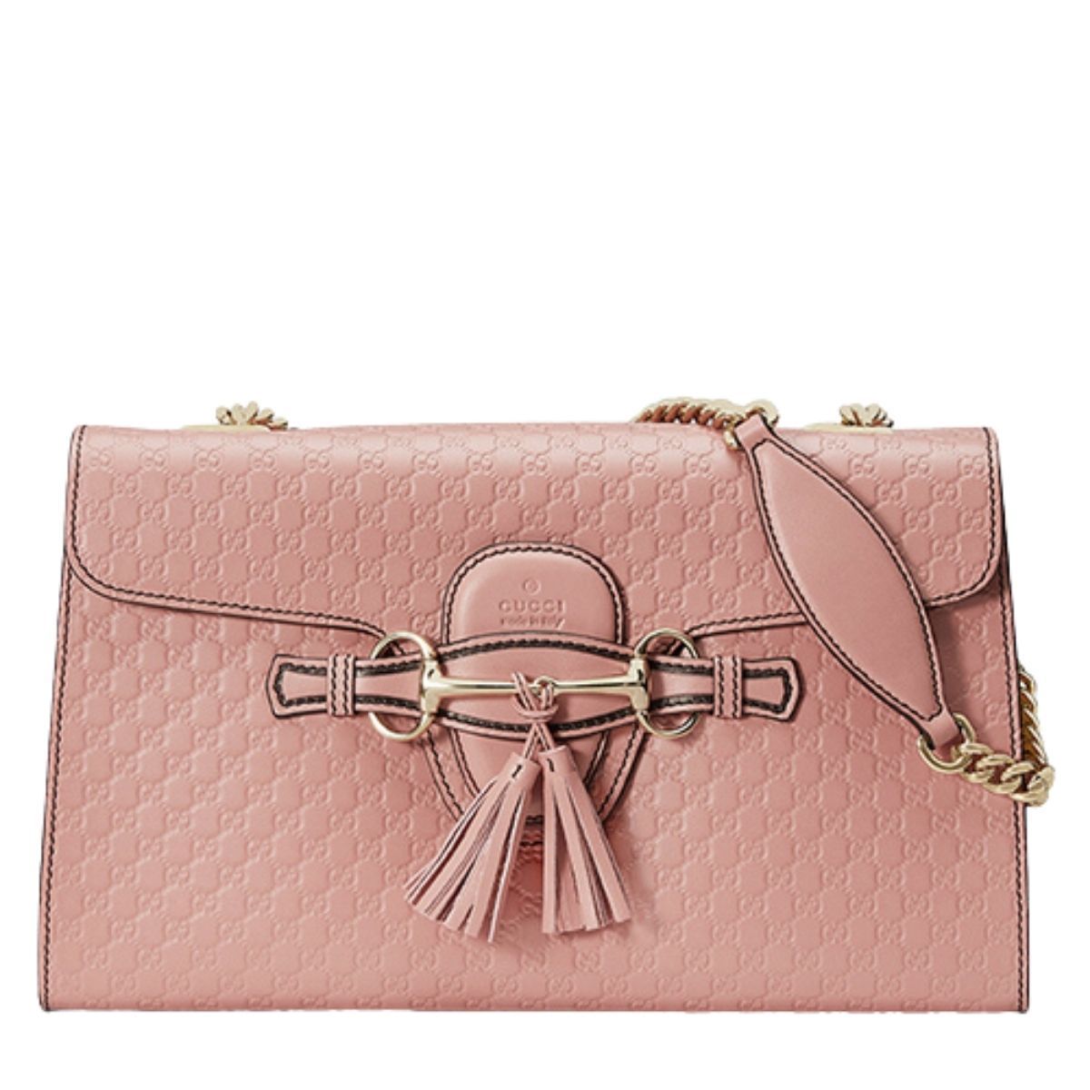 Gucci-Microguccissima Medium Emily Chain Shoulder Bag Pink - Runway Catalog