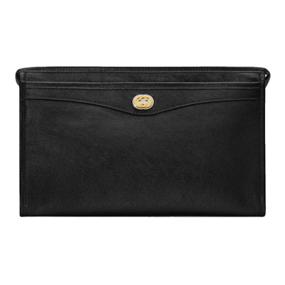Gucci Morpheus Black Fluffy Calf Leather Cosmetic Pouch Bag 575991