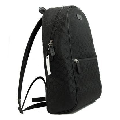 Gucci Nylon GG Guccissima Black Slim Backpack Travel Bag 449181