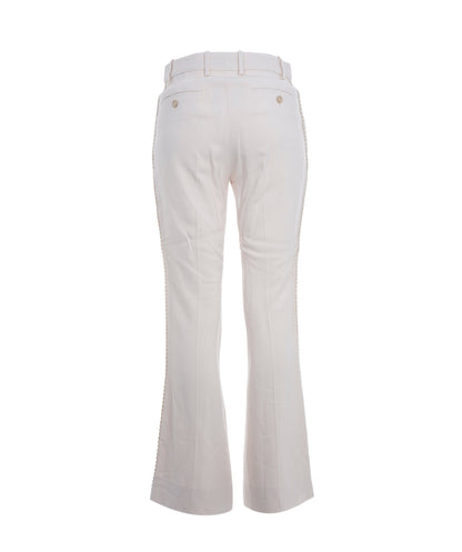 Gucci Cream Lace Detailed Trousers  ALC2686