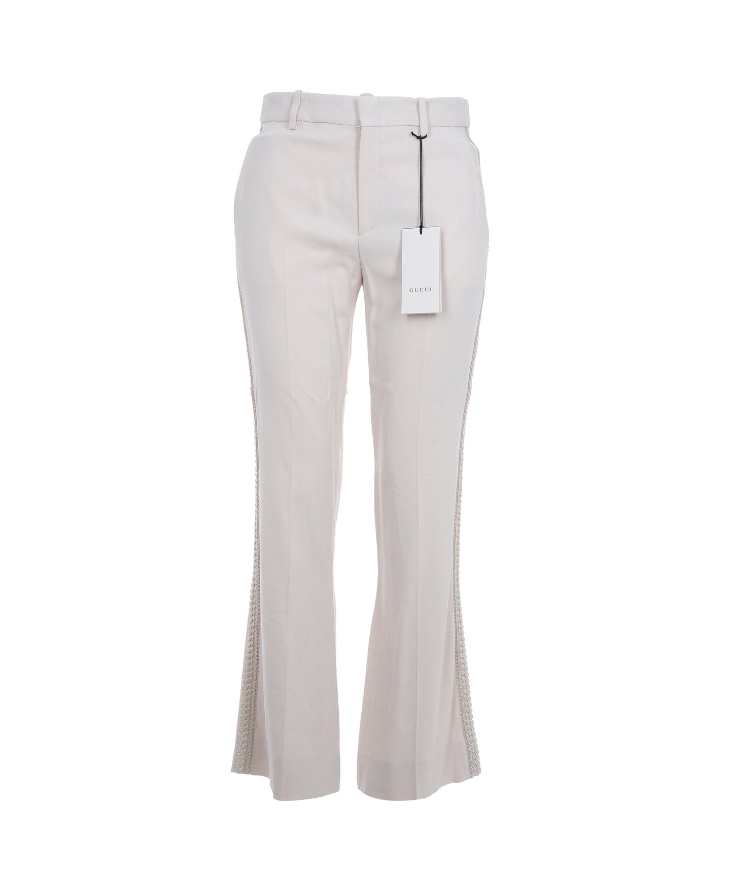 Gucci Cream Lace Detailed Trousers  ALC2686