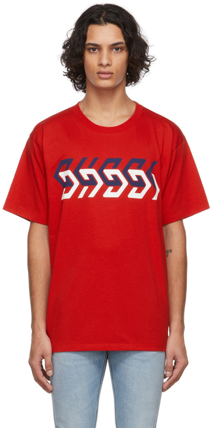 GUCCI Cotton Jersey Mirror Print T-shirt