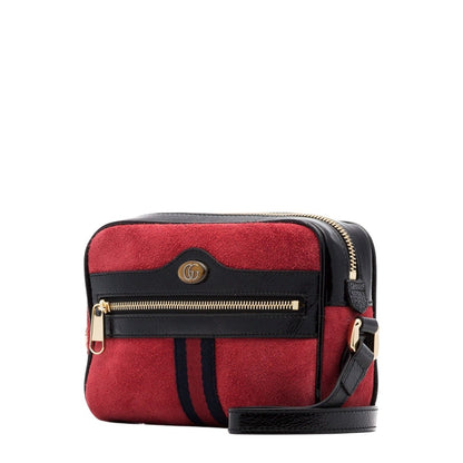 Red Ophidia Suede Mini Bag