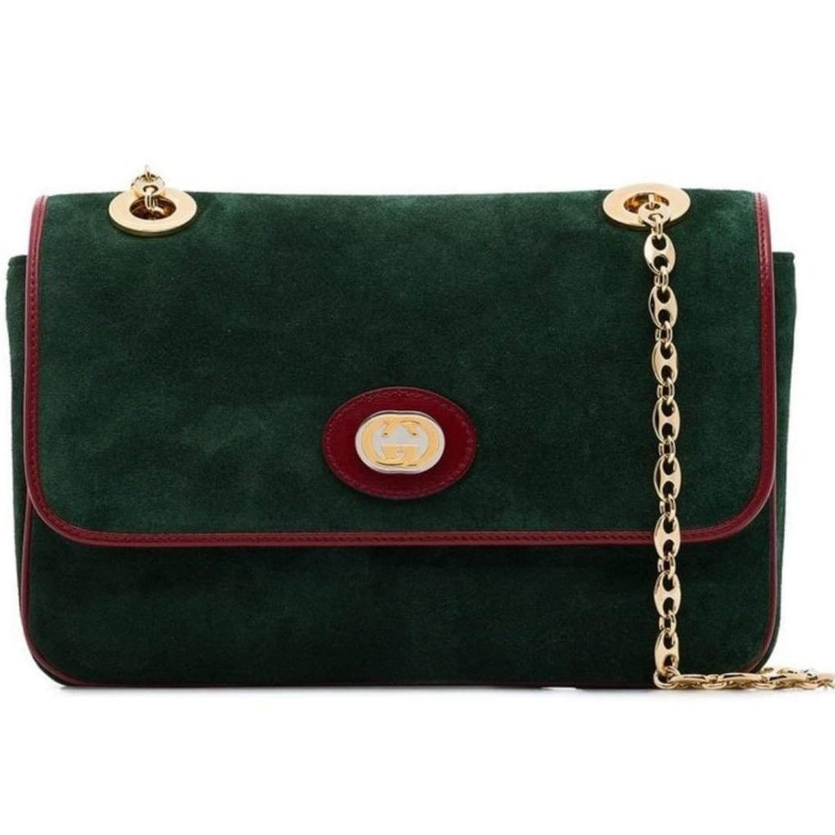Gucci-Small Marina Suede Shoulder Bag - Runway Catalog