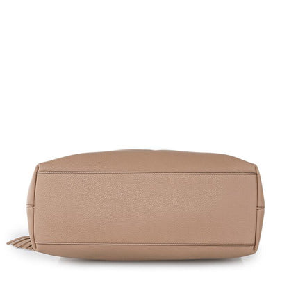 Gucci Soho Camelia Beige Cellarius GG Logo Leather Chain Bag 536196