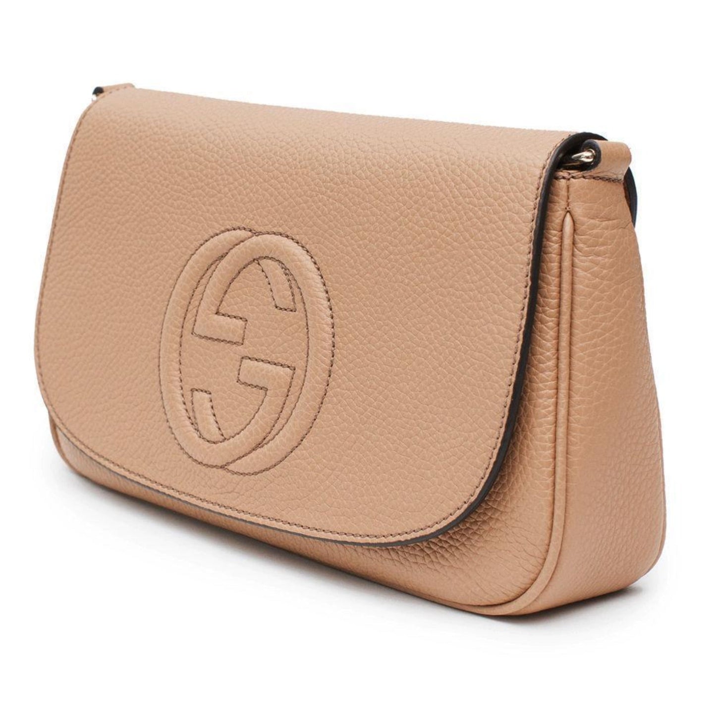 Gucci Soho Disco GG Camelia Beige Tassel Chain Crossbody Bag