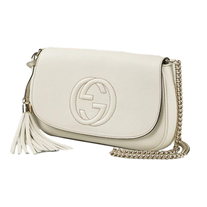 Gucci Soho Disco Ivory Signature Collection Gold Chain 536224