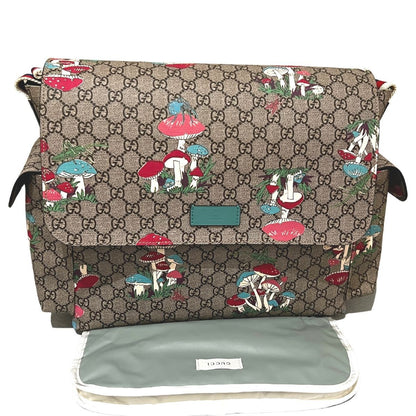 Supreme Mushroom-print Canvas Baby Diaper Changing Bag