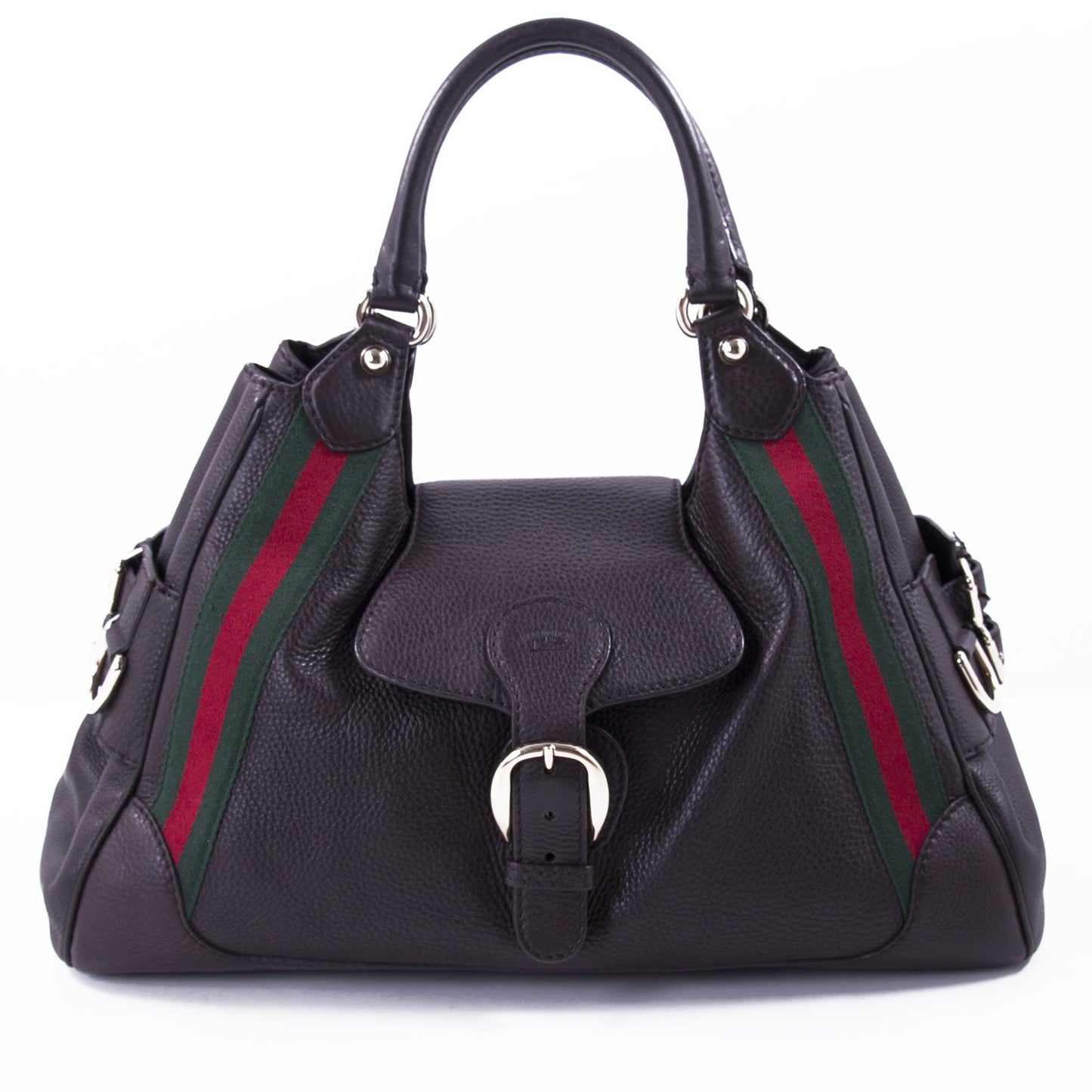 Gucci Web Large Leather Handle Bag