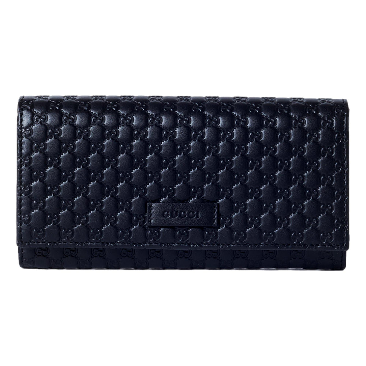 Gucci Women's Black Microguccissima Continental Flap Wallet