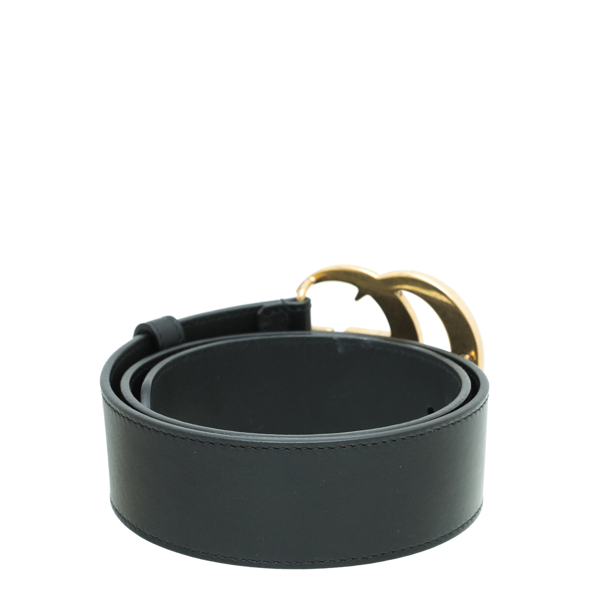 Gucci Black GG Buckle Wide Belt 26