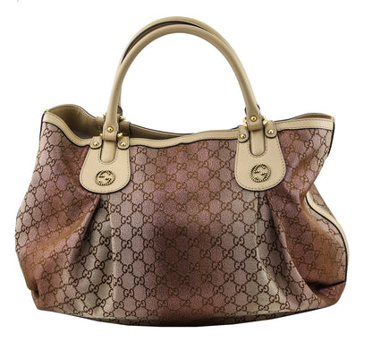 Gucci Brown Lurex Scarlett Tote