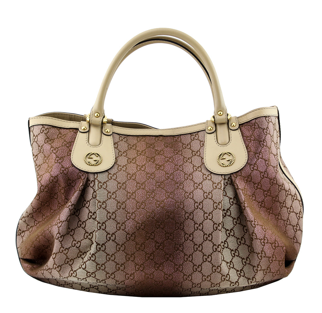 Gucci Brown Lurex Scarlett Tote