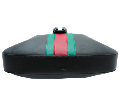 Gucci Black Dionysus Web Hobo Medium Bag