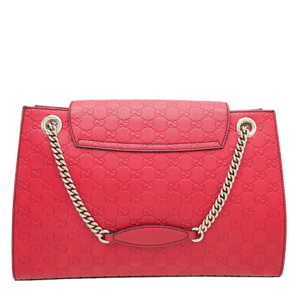 Gucci Red GG Guccissima Emily Large Bag