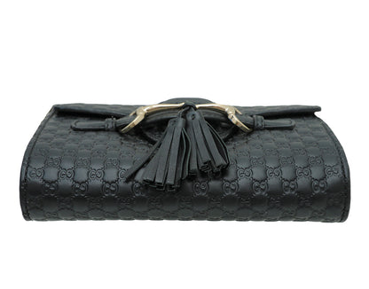 Gucci Black GG Microguccissima Emily Bag