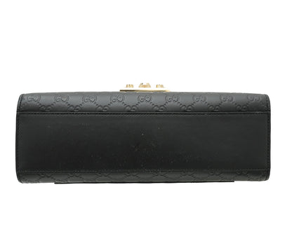 Gucci Black Guccissima Padlock Bag