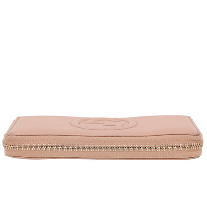 Gucci Light Brown Soho Zip Around Wallet