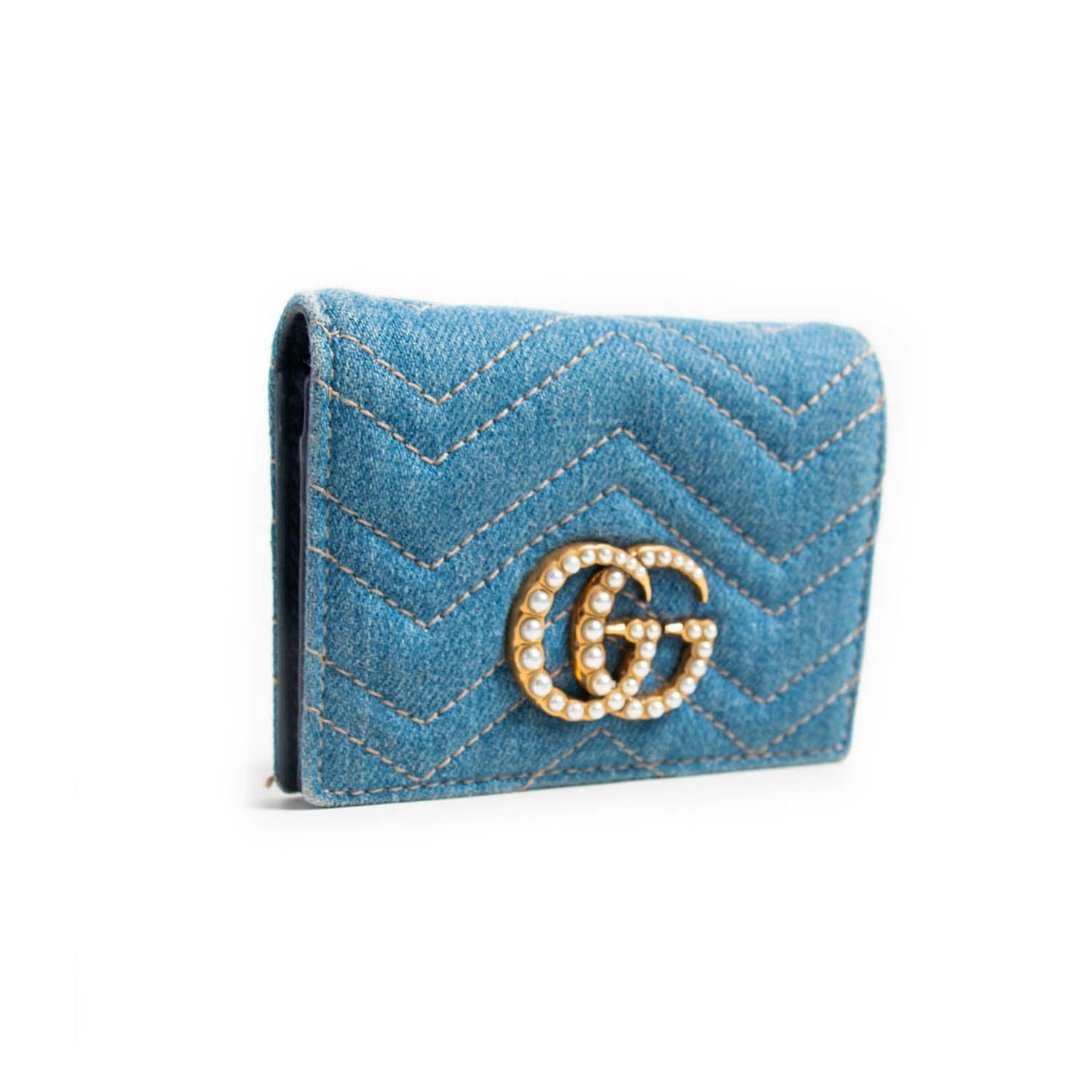 Gucci GG Marmont Denim Wallet