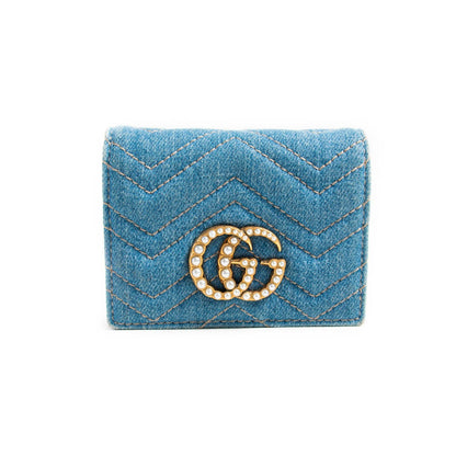 Gucci GG Marmont Denim Wallet