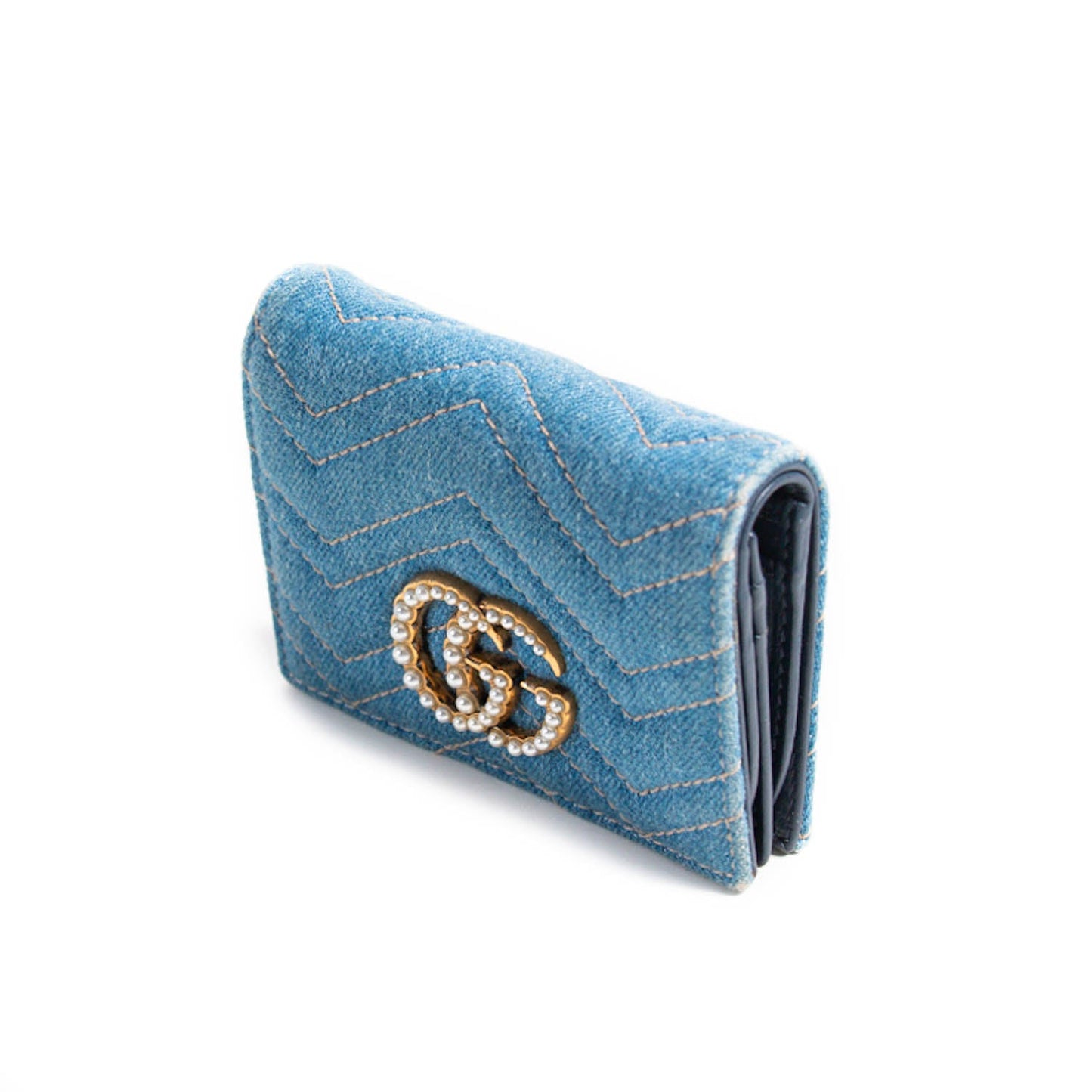 Gucci GG Marmont Denim Wallet