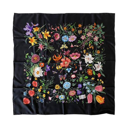 Gucci GG Printed Silk Floral Scarf