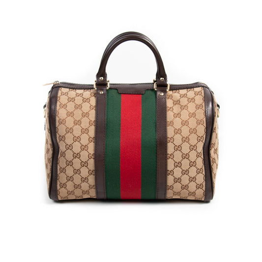 Gucci Vintage Web Boston Bag