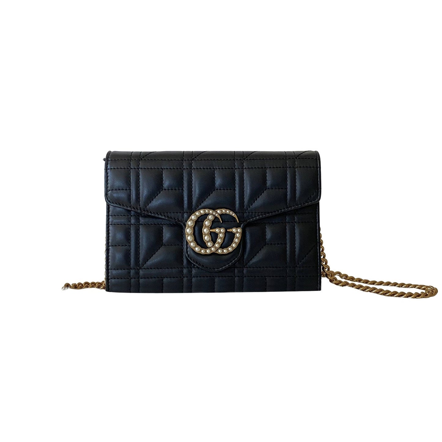 Gucci GG Marmont Matelassé Wallet On Chain