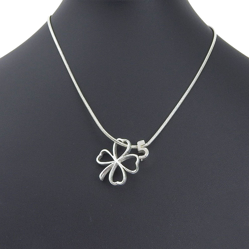Chanel Clover No.5 Icon Necklace Silver925