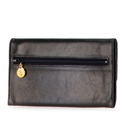 Chanel Coco Mark Calfskin Long Wallet