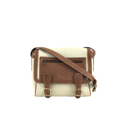 CELINE  Shoulder bag White×Brown Vintage ue3evj
