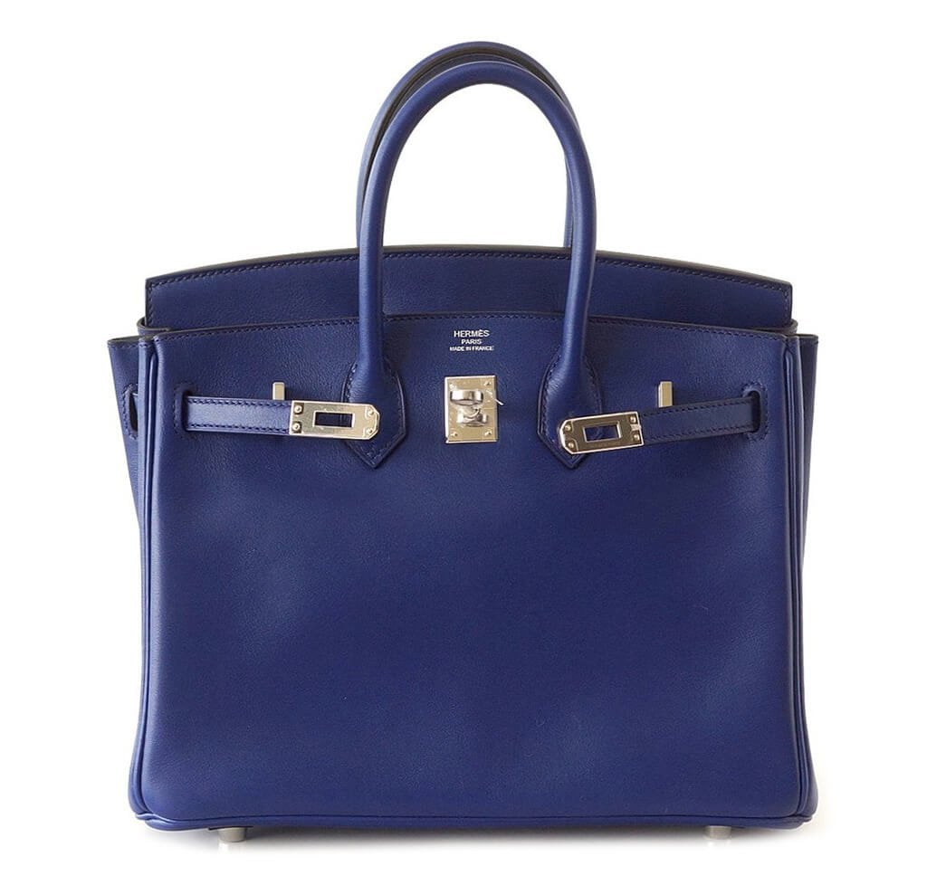 Hermès Birkin 25 Bleu Saphir Bag Swift Palladium