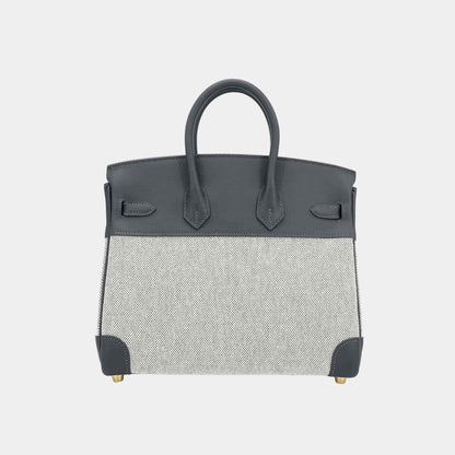 Birkin 25 Toile H Canvas-Swift Ardoise GHW
