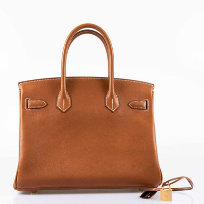 Hermès Birkin 30 Fauve Barenia Faubourg Gold Hardware