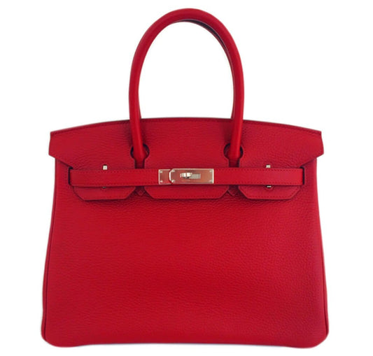 Hermès Birkin 30 Rouge Garance Bag Togo