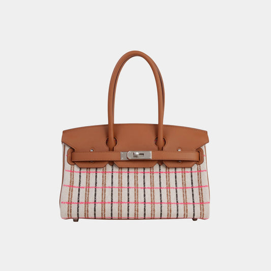 Birkin Shoulder Light 29 Swift-Toile H Canvas Gold PHW
