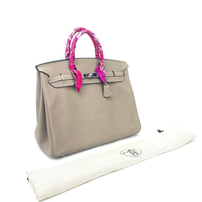 HERMÈS Togo Birkin 40 -Étoupe Grey