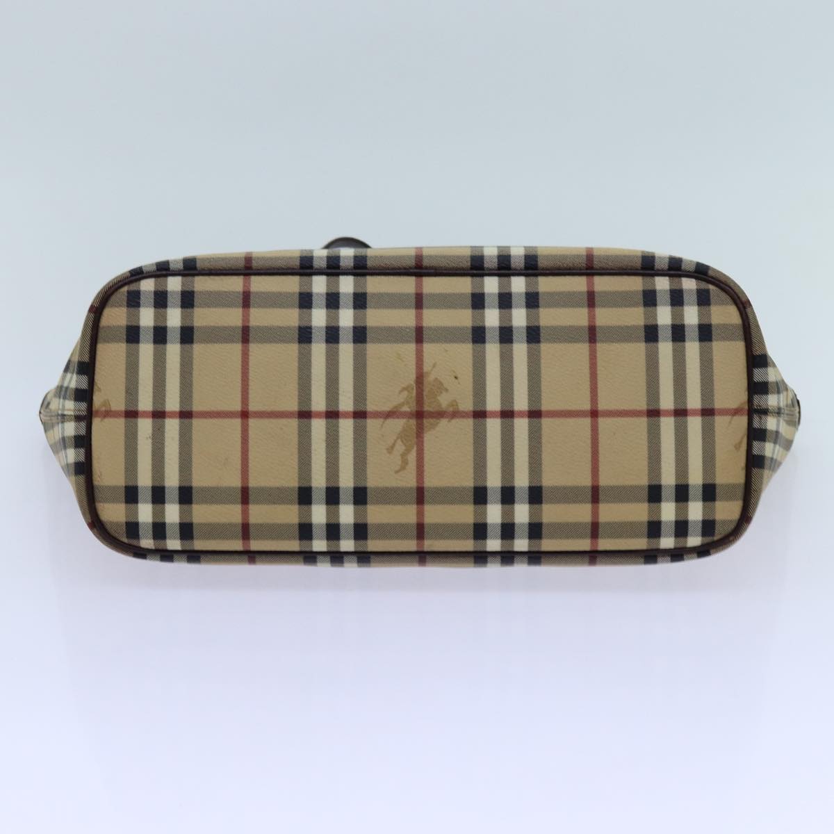 Burberry Nova Check Shoulder Bag PVC Beige Auth hk1237