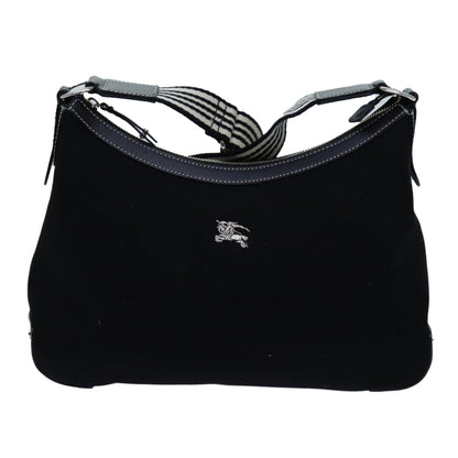 Burberry Blue Label Shoulder Bag Canvas Black Auth hk1263